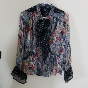 Antilia Femme Women's Print  & Polka Dot top